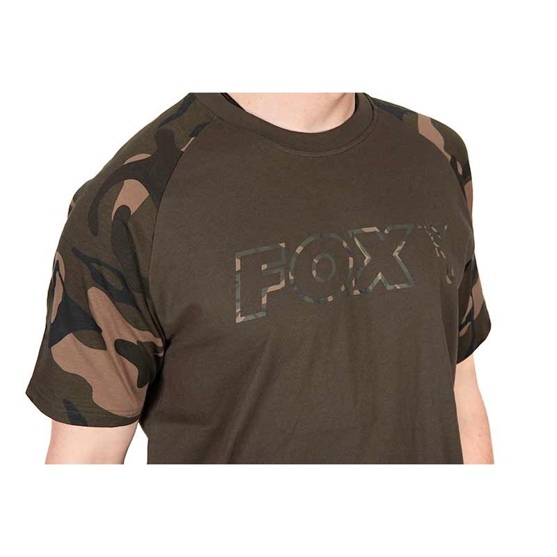 Koszulka Fox Khaki/Camo Outline T-Shirt L|Fox|5056212188055|Ehooks.pl sklep wędkarski