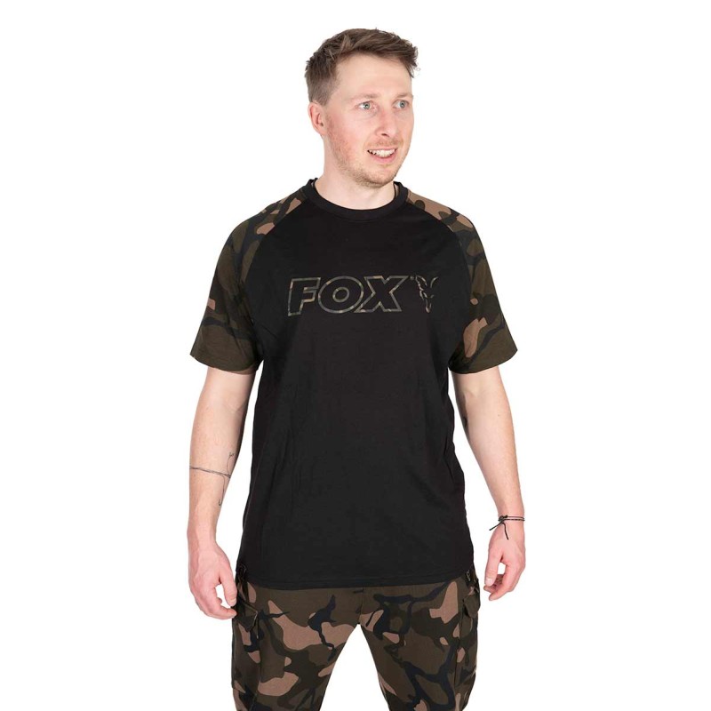 Koszulka Fox Black/Camo Outline T-Shirt XL|Fox|5056212188000|Ehooks.pl sklep wędkarski