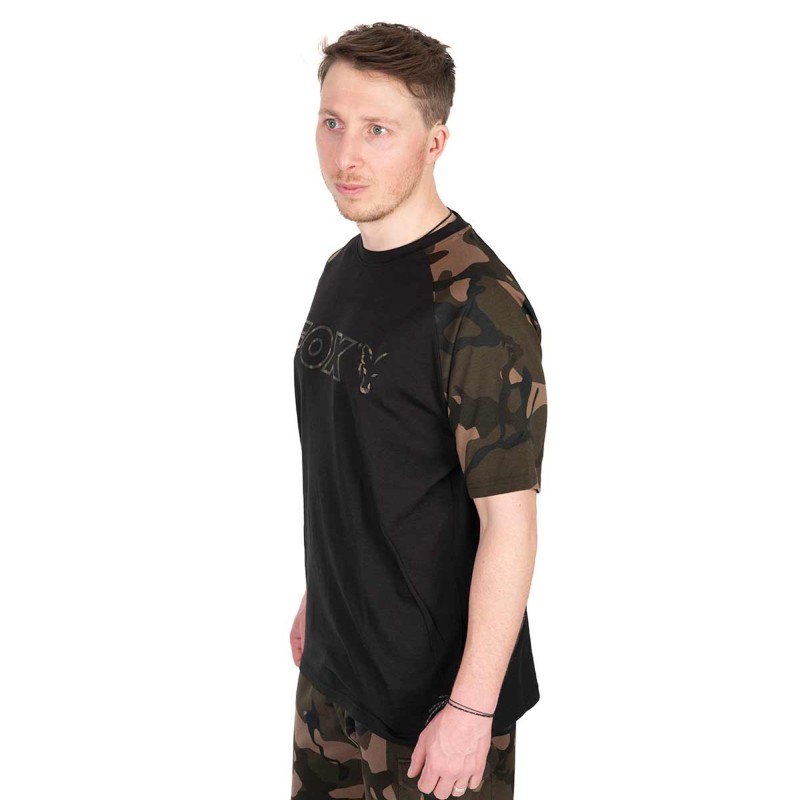 Koszulka Fox Black/Camo Outline T-Shirt XL|Fox|5056212188000|Ehooks.pl sklep wędkarski