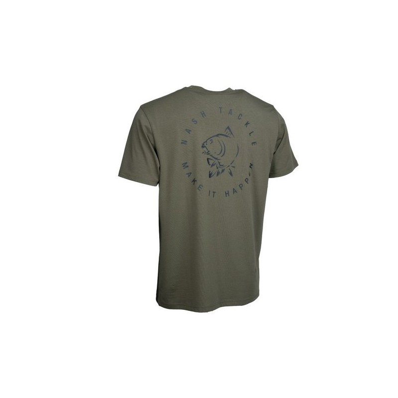 Nash Make It Happen Carp Logo T-Shirt Green XXL Koszulka|Nash|5055144821788|Ehooks.pl sklep wędkarski