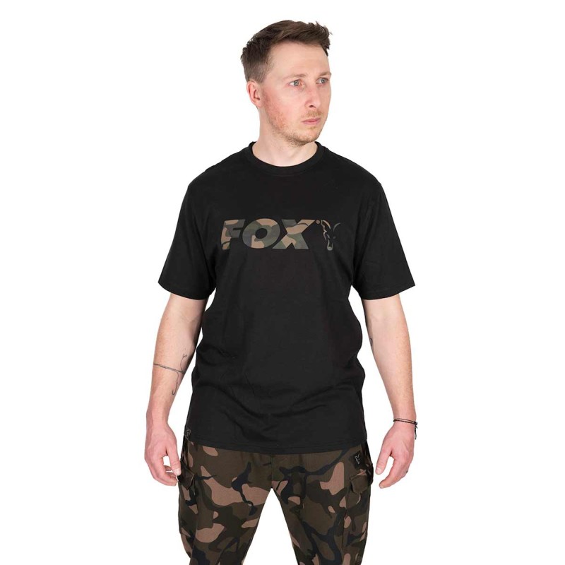 Koszulka Fox Black/Camo Logo T-Shirt XXL|Fox|5056212188192|Ehooks.pl sklep wędkarski