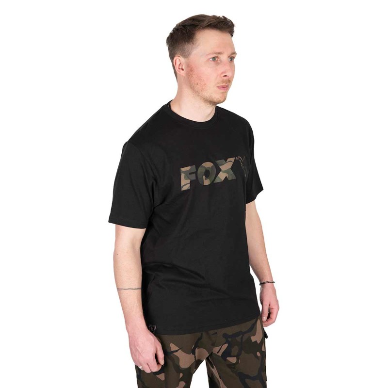 Koszulka Fox Black/Camo Logo T-Shirt XXL|Fox|5056212188192|Ehooks.pl sklep wędkarski