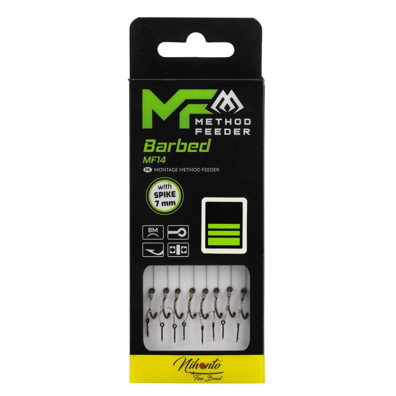 Mikado Haczyk MF14 Do Metody Z Igłą Z Zadziorem nr 6 plecionka 0.16mm/10cm 8pcs|Mikado|5900637121121|Ehooks.pl sklep wędkarski