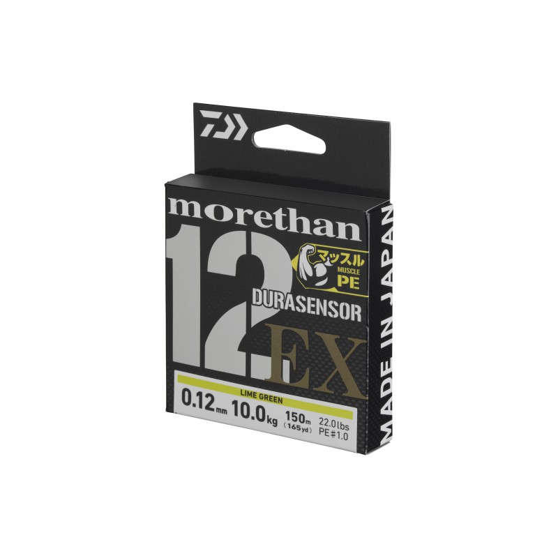 Daiwa UVF Morethan Durasensor 12 Braid EX+Si3 0.12mm 200m 10kg Lime Green|Daiwa|043178449837|Ehooks.pl sklep wędkarski