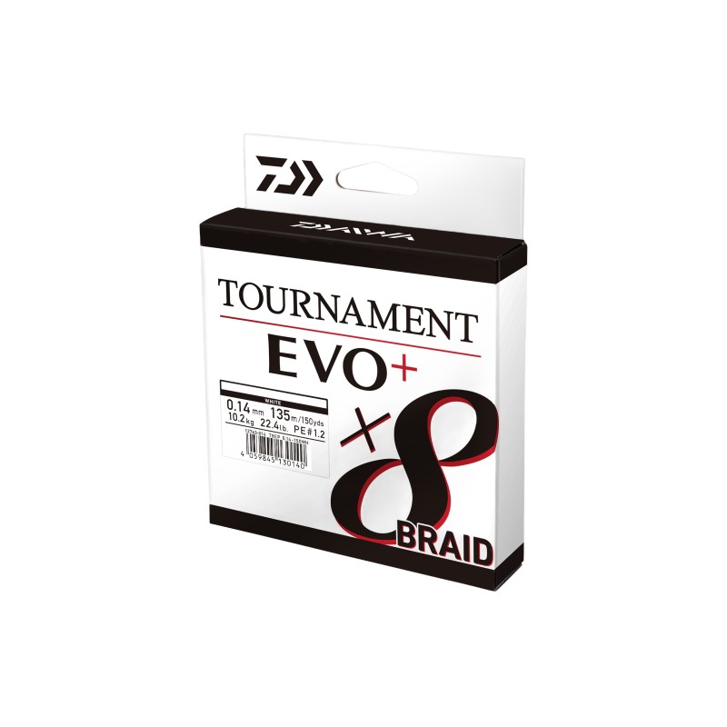 Plecionka Daiwa Tournament x8 Braid Evo  White 0,14mm 135m|Daiwa|4059845130140|Ehooks.pl sklep wędkarski